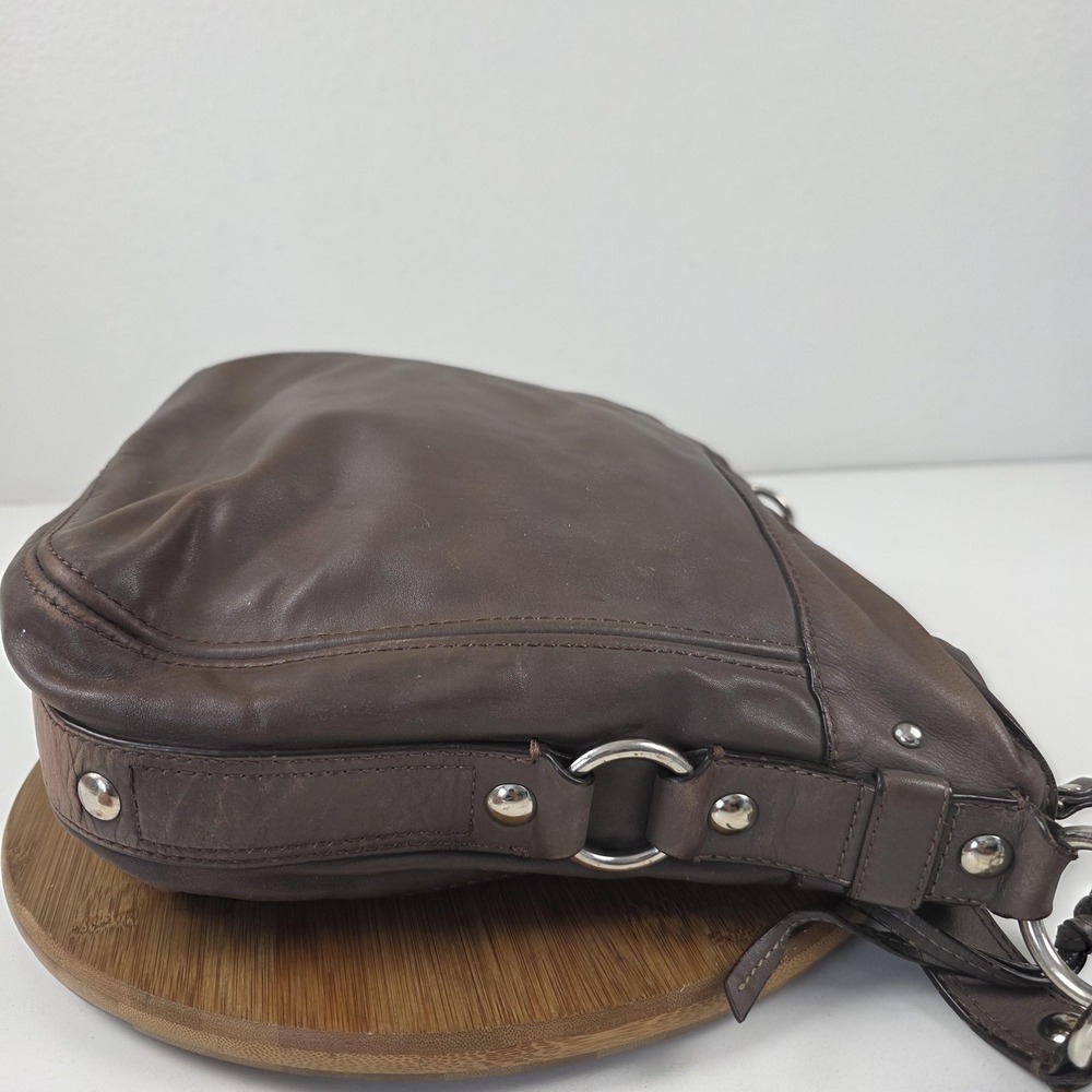 Coach Leather Shoulder Bag Womens Brown Hobo Zip Top Silver Hardware Style 14706 - Picture 4 of 16